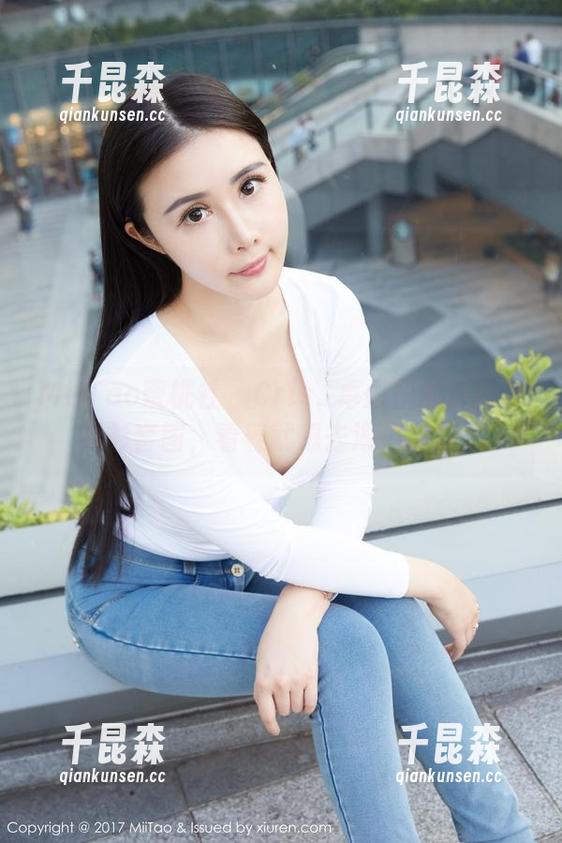 MiiTao蜜桃社 - Cris_卓娅祺的最新白衬衫套图，看着就想去海边度假。