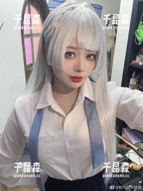 最新图库里的阿九从不咕咕，花嫁的造型，偏偏多了些巧妙的小心机。